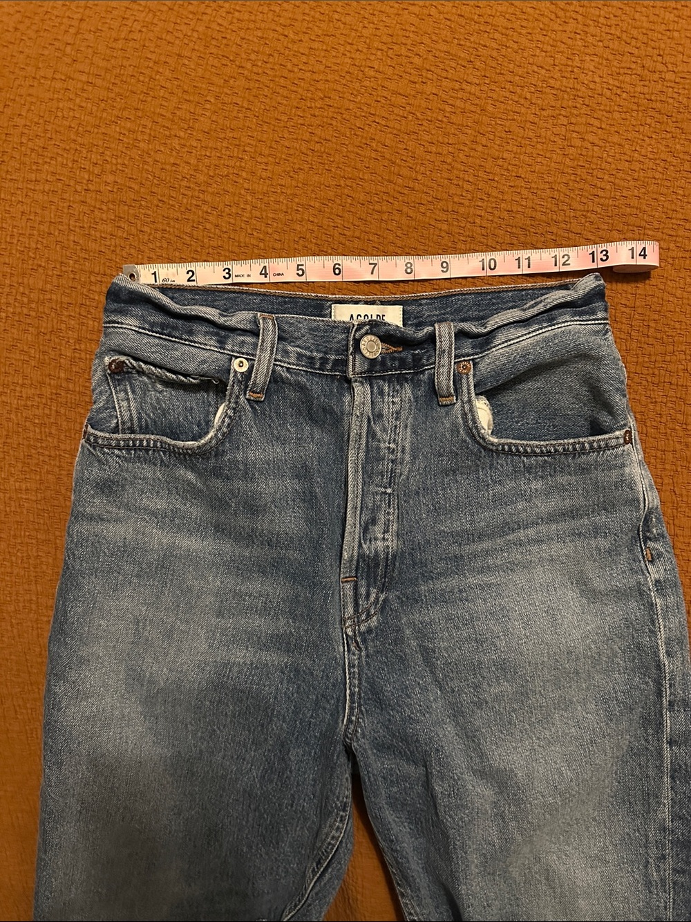 Agolde Faded Blue High-Rise Denim Bermuda Shorts - Picture 10 of 10